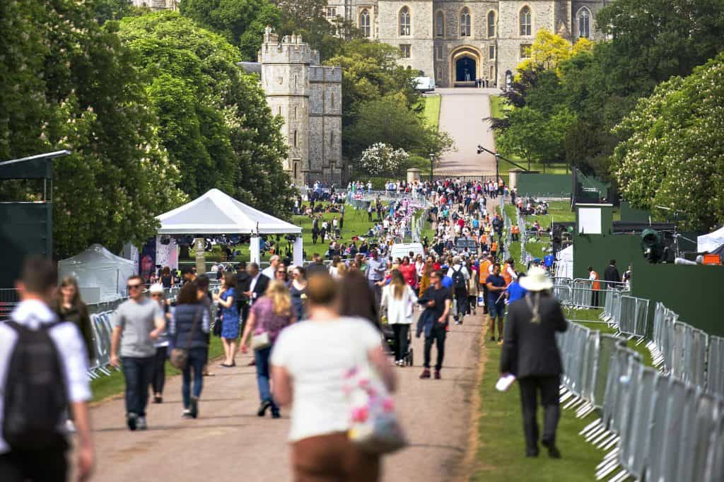 People walking in park in Windsor