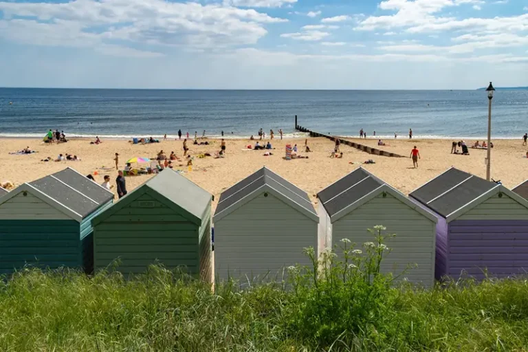 Strandhütten am Southbourne Beach in Bournemouth
