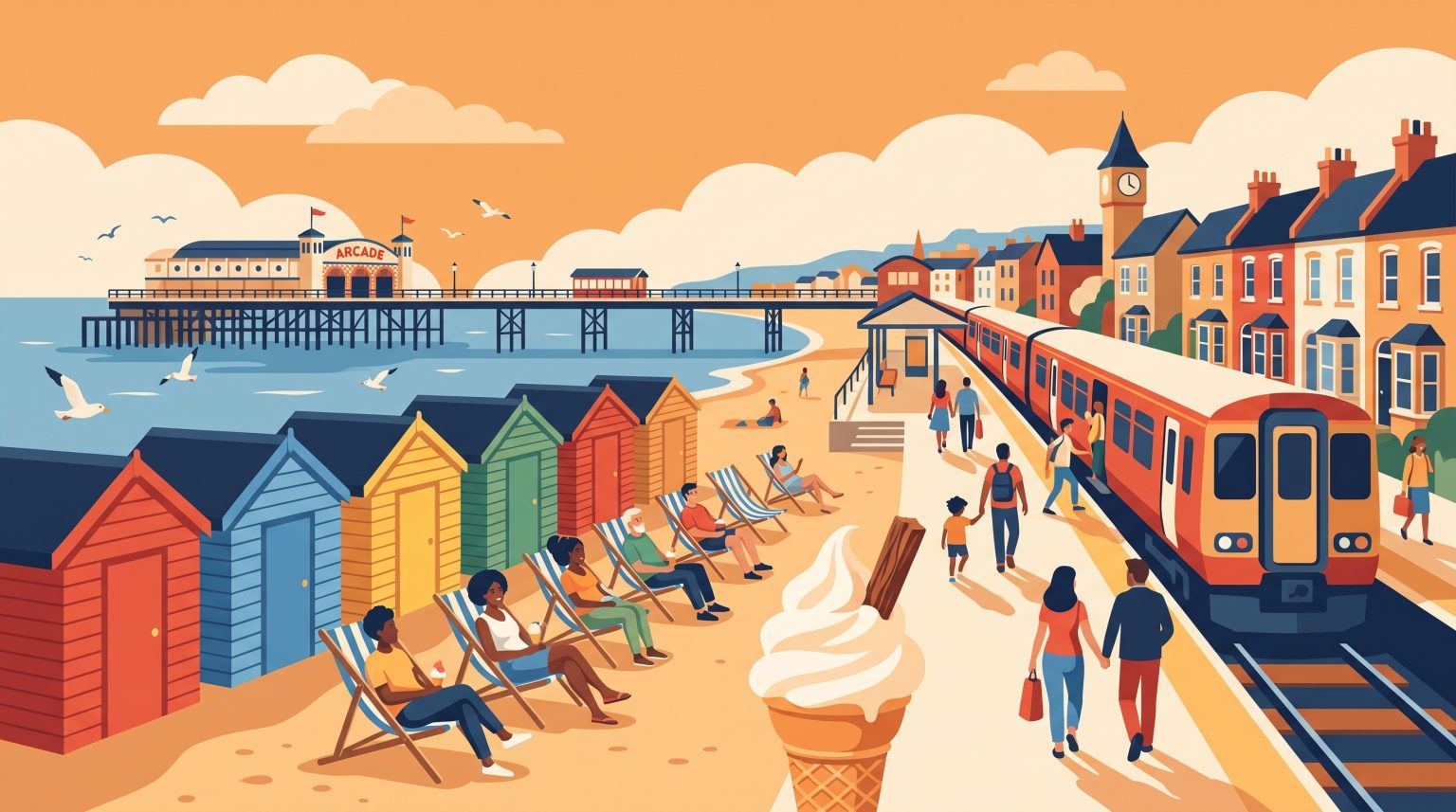 Illustration for "Discover the Seaside!"