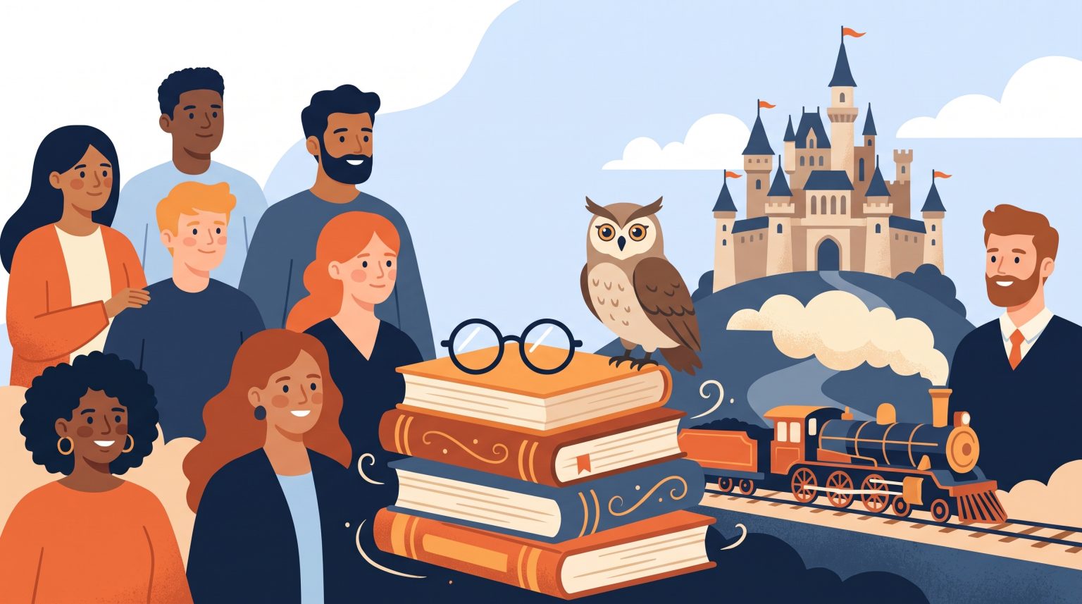 Illustration for "Learning British English Through Harry Potter: From Hogwarts to Everyday Conversation"