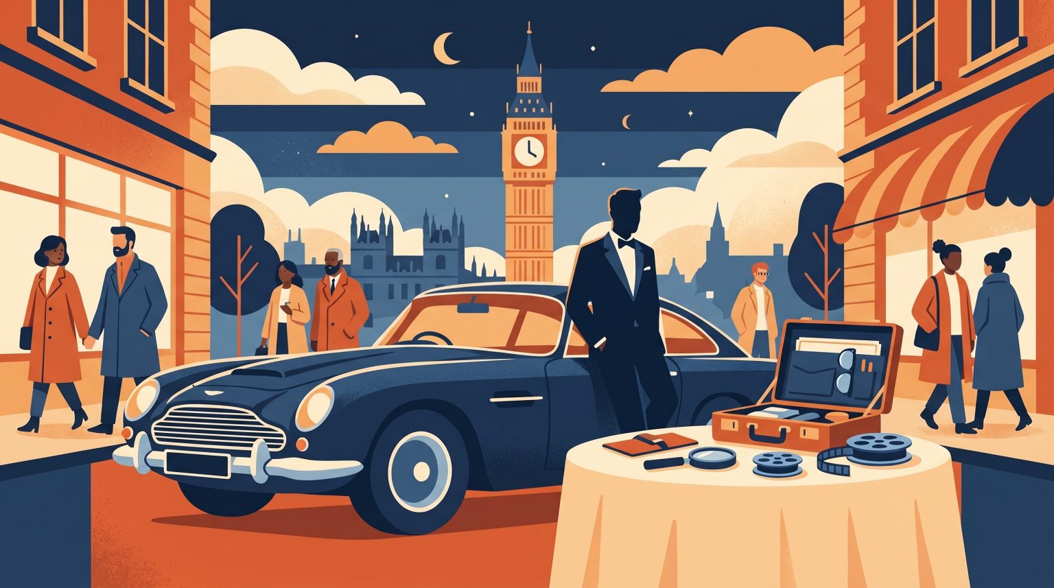 Illustration for "Learning English Through James Bond: A Guide to British, Culture, Expressions and Idioms"